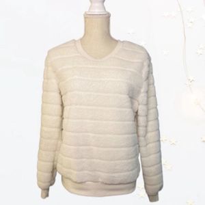 No Boundaries White Fur Sweater size Medium